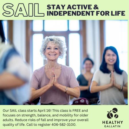 sail stay active and independent for life class