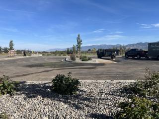 paved parking lot at the gallatin county regional park in bozeman