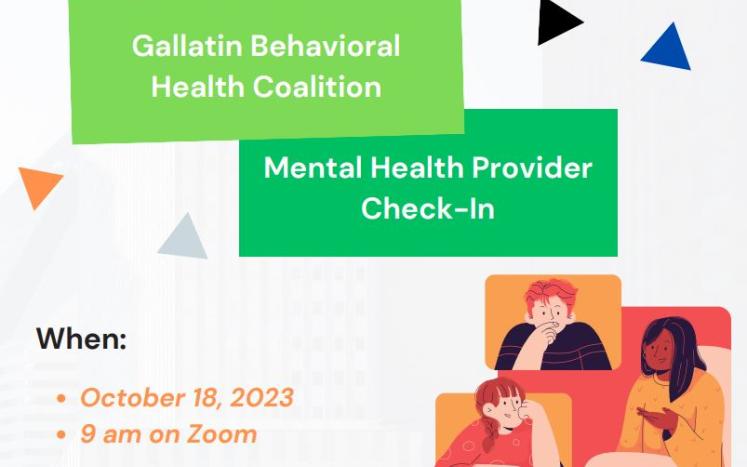 Gallatin Behavioral Health Coalition Mental Health Provider Check In